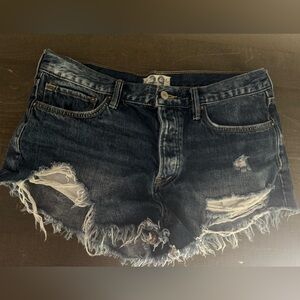 FREE PEOPLE We The Free Distressed Denim Shorts